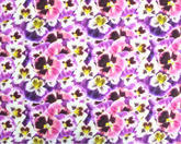 Little Johnny Pansies Purple 100% Cotton 150cm Wide Digitally Printed Fabric Ideal for Crafting, Sewing, Patchwork, Dressmaking